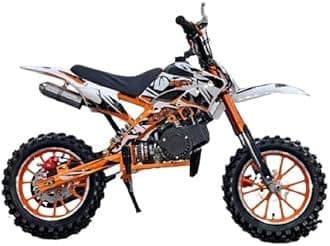 50cc 2 Stroke Super-Cross Kids Dirt Bike - Best Mini Off-Road Motorcycle for Childrens, Affordable and Budget Friendly Bike