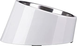 Super Design 15 Degree Tilt Dog Bowl, Slanted Cat Bowl, Tilted Raised Feeding Bowl, Raised Feeding Station, Non-Slip Melamine Stand