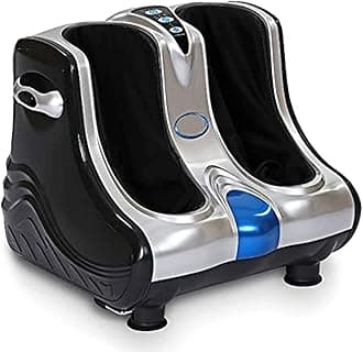 ULTIMAX Electric Leg & Foot Massager Electric Foot Calf Leg Massager Shiatsu Kneading Rolling (Standard, SILVER)