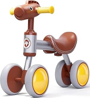 Baby Balance Bike for 1-2 Year Old Boy Girl, Balance Bike for 12-24 Months 4 Wheels Toddler Balance Bike, Baby Bike 1+ Years Toy First Birthday Gifts