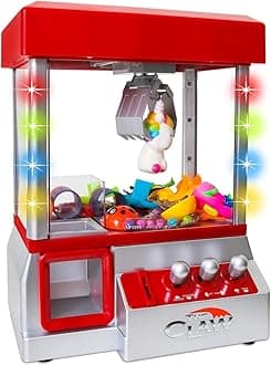 Bundaloo Claw Machine Arcade Game with Sound, Cool Fun Mini Candy Grabber Prize Dispenser Vending Toy for Kids, Boys & Girls (W/Flashing Lights)