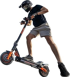 Electric Scooter, Up to 25/31MPH, 25-50 Miles Long Range, 1000W/1200W/1600W*2 Off Road Motor, Dual Disc Brakes with EABS, Damping Adjustable Full Suspensions Adults E-Scooter with APP