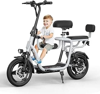 Electric Scooter with Seat for Adult, 36V/48V Electric Scooter with 372W-750W Peak Power Motor, 20 Mile Range, 17.4mph/18.75mph, Dual Brakes, 14" Tires, e Scooters with Seat