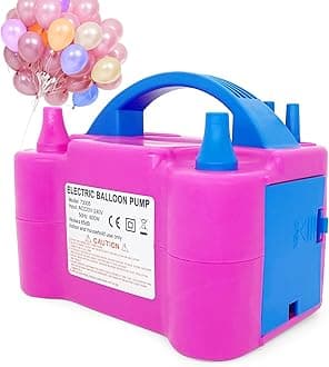 – SKY-TOUCH Electric Balloon Pump, Portable Balloons Air Pump for Balloon Arch, Balloon Garland, Party Decorations, Kids Birthday, Baby Shower, Party Supplies & Decorations, Pink