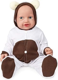 Vollence 14" Full Body Silicone Baby Dolls that Look Real,Soft Realistic Newborn Silicone Baby Dolls Gifts for Kids,Birthday Gifts - Girl