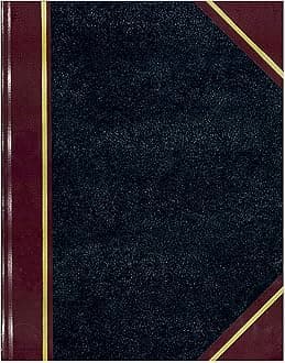 National Texhide Series Record Book, Black, 10" x 8", 300 Numbered Pages (56231)