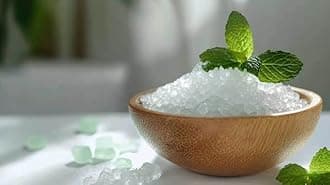 NatureVit Menthol Crystals 50g | 100% Pure & Natural Peppermint Crystals | Cooling Agent for Steam Inhalation, Balms, DIY Beauty & Aromatherapy