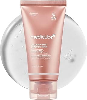 medicube Wrapping Mask Collagen Overnight Peel Off Facial Mask | Elasticity & Hydration Care, Reduces Sagging & Dullness | Hydrolyzed Collagen For Glowing Skin | Korean Skin Care, 2.53 fl.oz