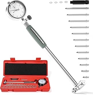 Dial Bore Gauge 2"-6" / 0.001" Engine Hole Cylinder Measurement Gage Inside Micrometer Dial Indicator for Bore Measure Cylinder Tool Kit