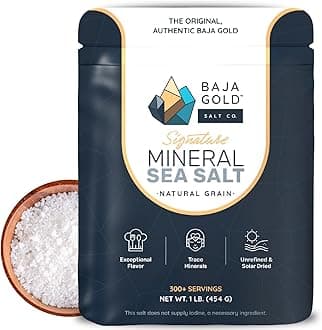 Signature Mineral Sea Salt - Recommended by Gary Brecka - Organic Natural Grain Salt for Cooking & Baking | Authentic Baja Salt | Ideal for All Culinary Creations | 1 lb. Resealable Bag, 300+ Servings