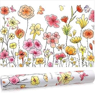 Gersoniel 10 Sheets Drawer Liners for Dresser Scented Drawer Liners Non Adhesive Scented Paper for Fragrant Home Shelf Closet(Tuberose,Colorful Pattern)